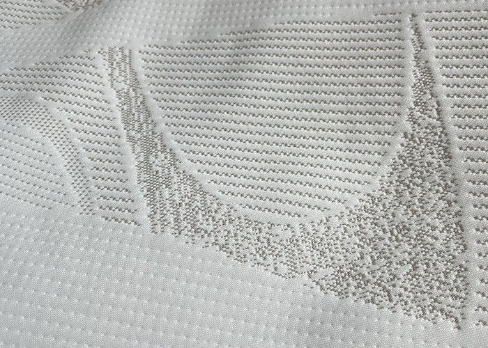 250cm Polyester Mattress Fabric White Knitted Jacquard Fabric