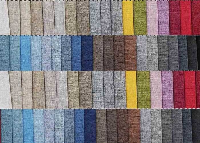 Dobby Texture Linen Upholstery Fabric For Sofa Furniture Multi Color